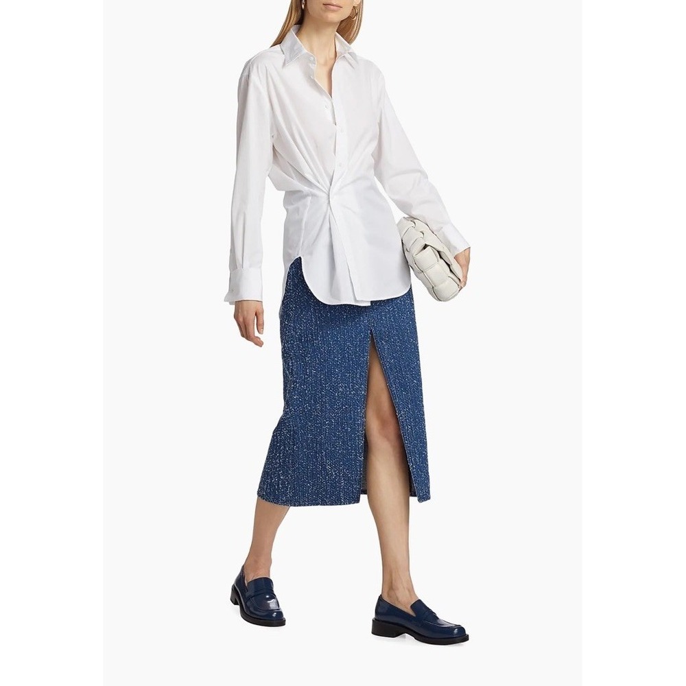 rag‎ & bone's Clara midi-skirt decorated w-thigh-high front slit SZ-26 NWOT